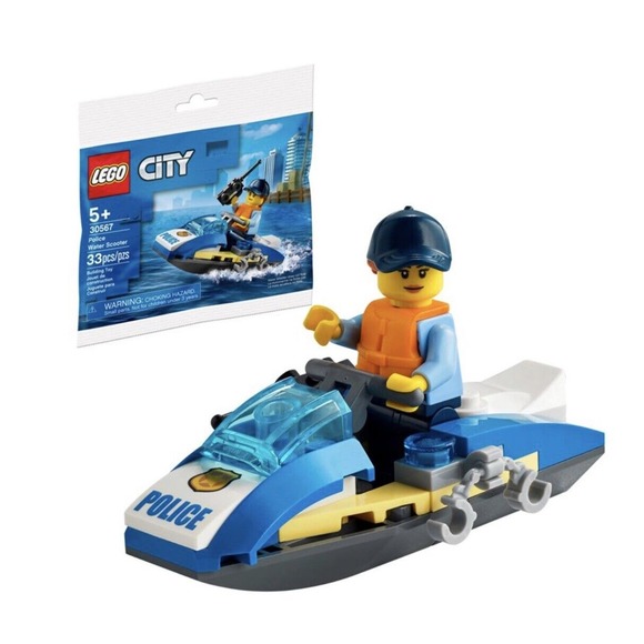NEW SEALED LEGO City 30566 Fire Helicopter & 30567 Police Water Scooter RETIRED - Picture 6 of 10
